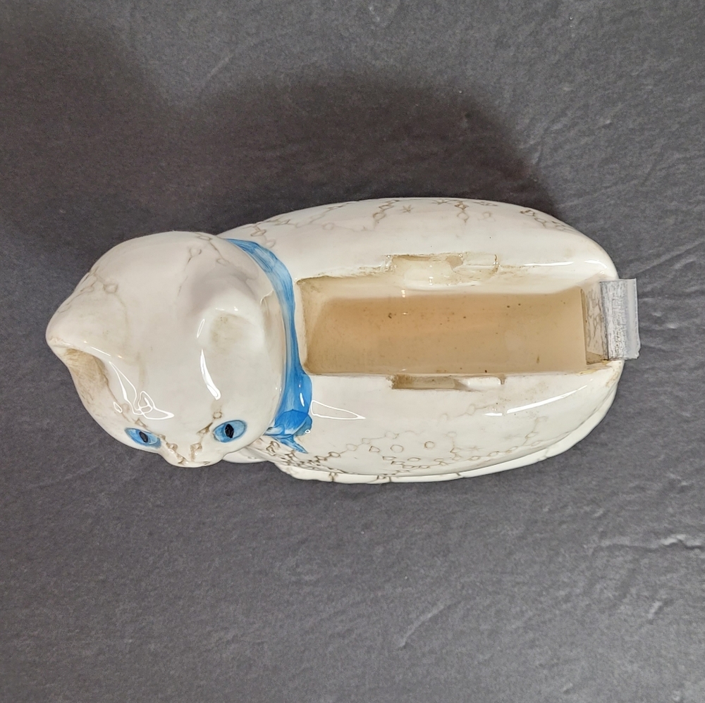 Vintage Cute Ceramic Kitty Cat Scotch Tape Dispenser 1985 HCL Rare - Picture 6 of 12